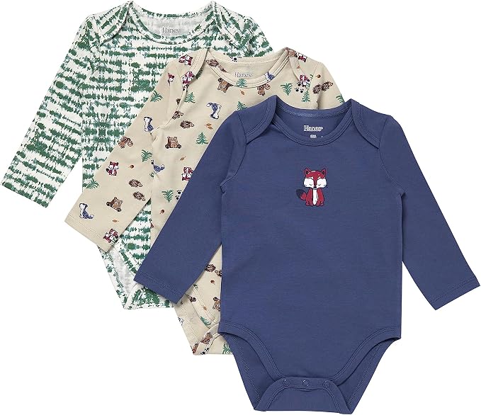 Hanes Baby Pure Comfort Long Sleeve Bodysuits, Infant Bodysuits, Boys & Girls by Hanes