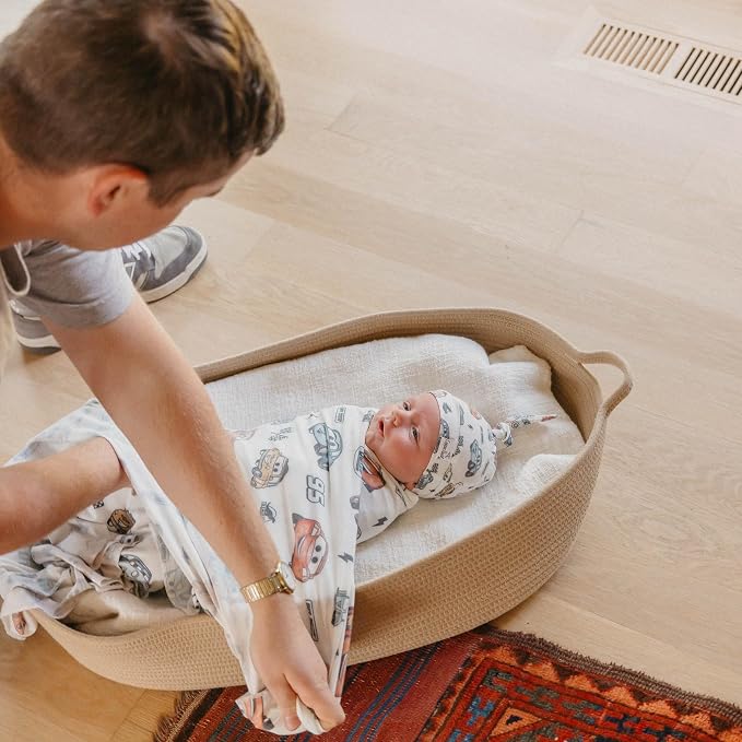 Copper Pearl Swaddle Blankets for Newborns | Soft Stretchy Receiving Blankets - Image 5