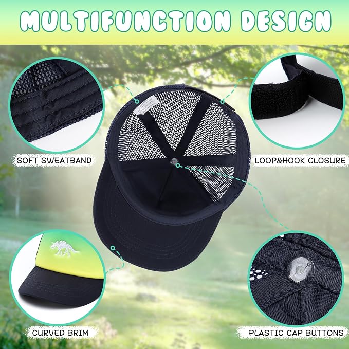 Mesh Toddler Baseball Cap, Adjustable Breathable Sun Hat - Image 4
