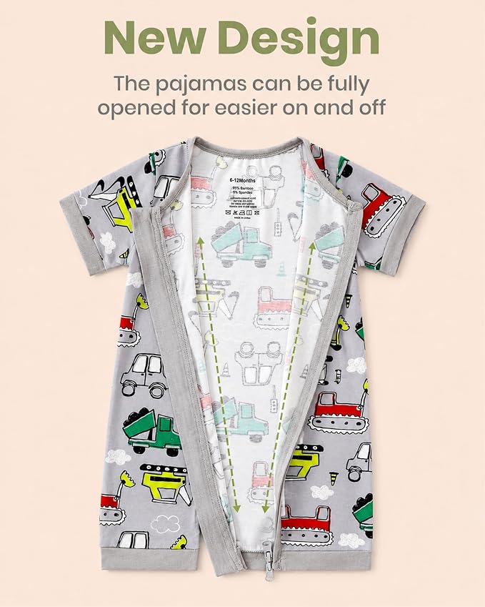 OPAWO Bamboo Sleepers for Baby Boy Pajamas Bamboo Pajamas Baby Romper 0-24M | 2 - Image 7