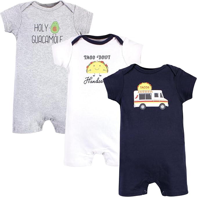 Hudson Baby Unisex Cotton Rompers by HudsonBaby
