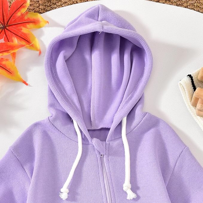 Unutiylo Unisex Baby Boys Girls Long Sleeve Infant Baby Zipper Hooded Jumpsuits - Image 5