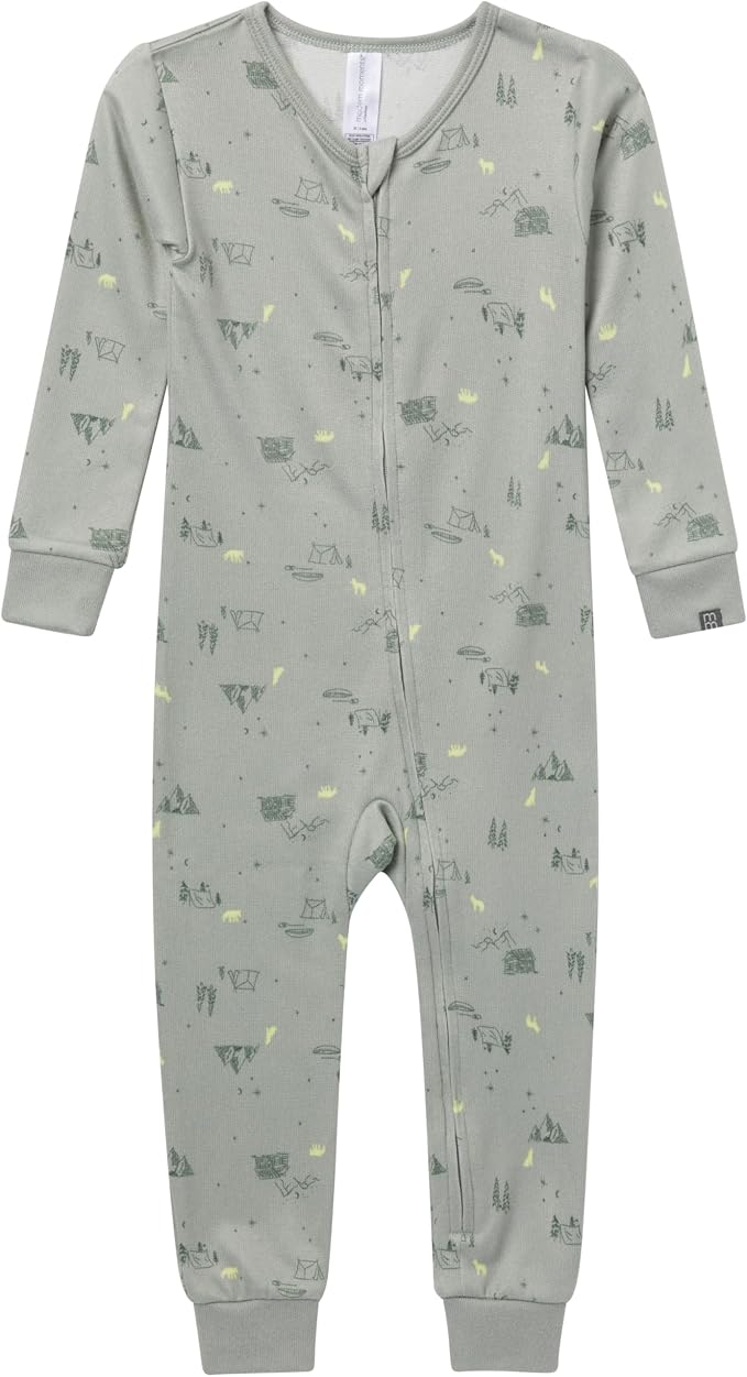 Modern Moments by Gerber Baby Boys & Girls Hacci Footless Pajamas - Image 5