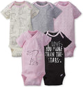 Gerber Baby Girls 5-Pack Short Sleeve Variety Onesies Bodysuits by Gerber