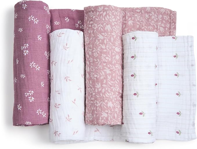 aden + anais 100% Organic Cotton Muslin Swaddle, Breathable Baby Blanket - Image 3