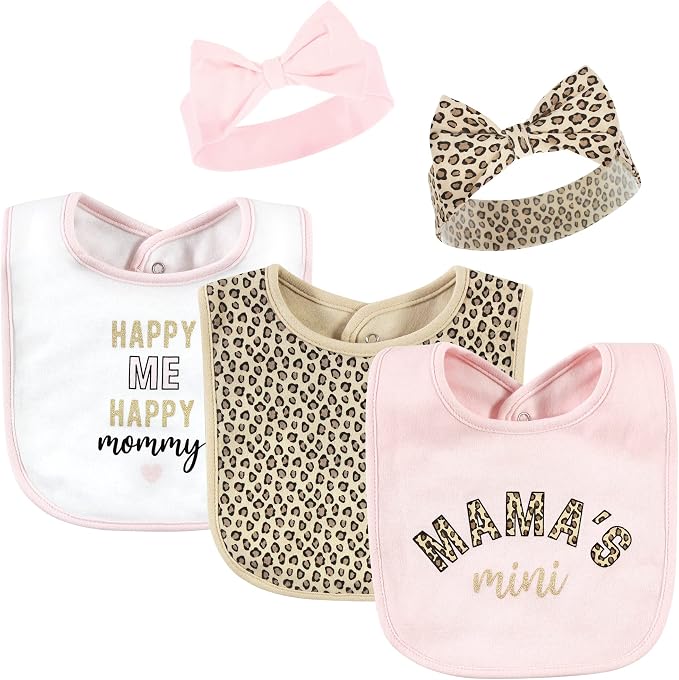 Hudson Baby Unisex Baby Cotton Bib and Headband Set by HudsonBaby
