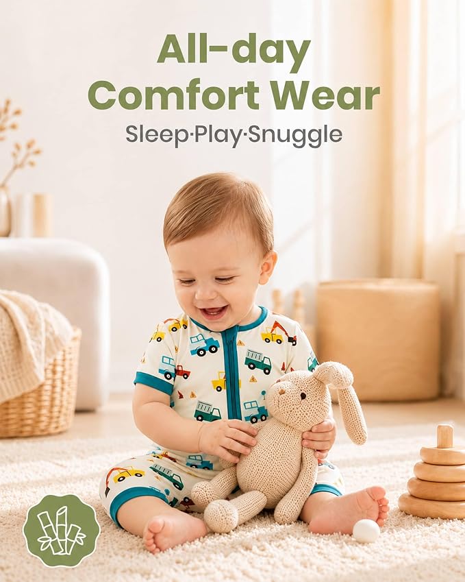 OPAWO Bamboo Sleepers for Baby Boy Pajamas Bamboo Pajamas Baby Romper 0-24M | 2 - Image 6