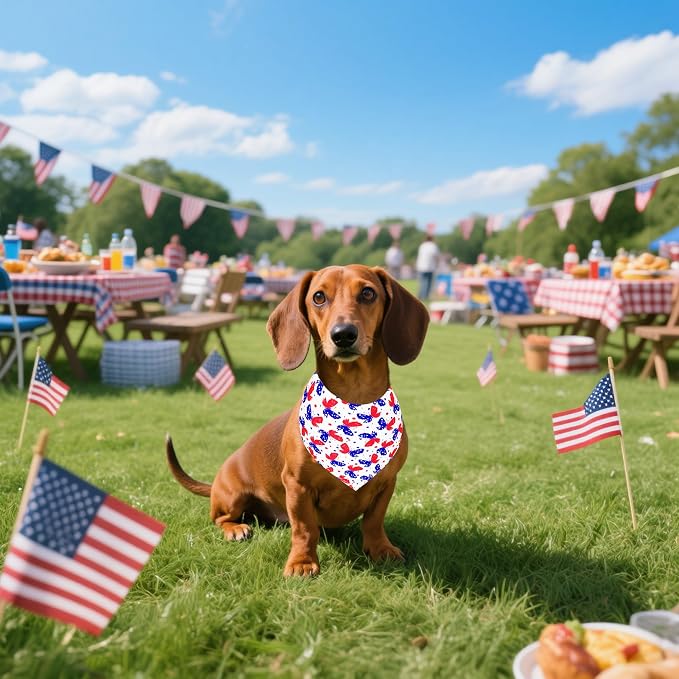 Holiday Dog Bandanas for Medium Dogs 7 Pcs Sewing Patriotic Halloween - Image 7