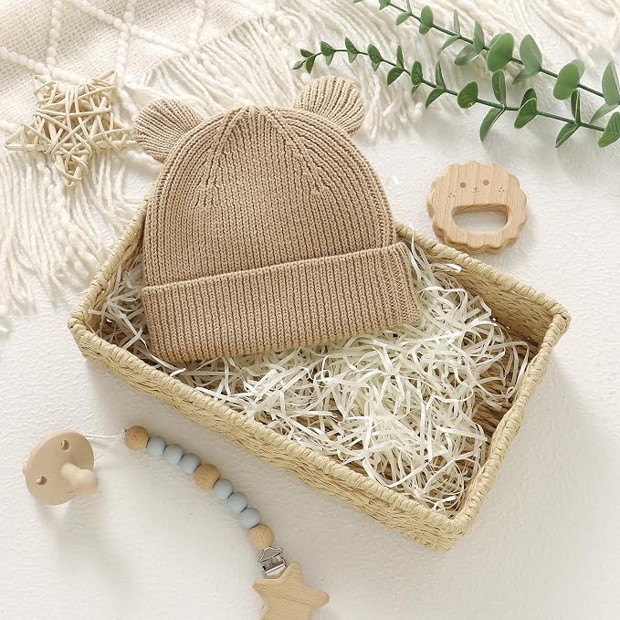 Hadetoto Cotton Baby Beanie Winter Knitted Hat - Image 6