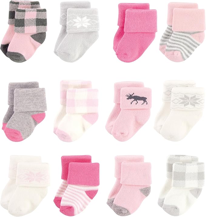 Hudson Baby Basics Unisex Baby Cozy Terry Baby Sock 12-Pack by HudsonBaby