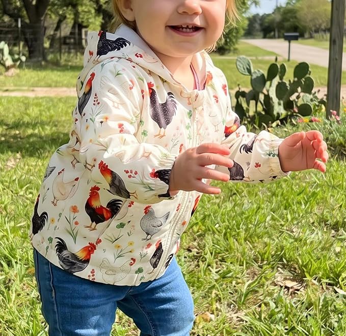 Toddler Baby Girl Windbreaker Jacket Zip Up Hoodie Long Sleeve Sweatshirt - Image 3
