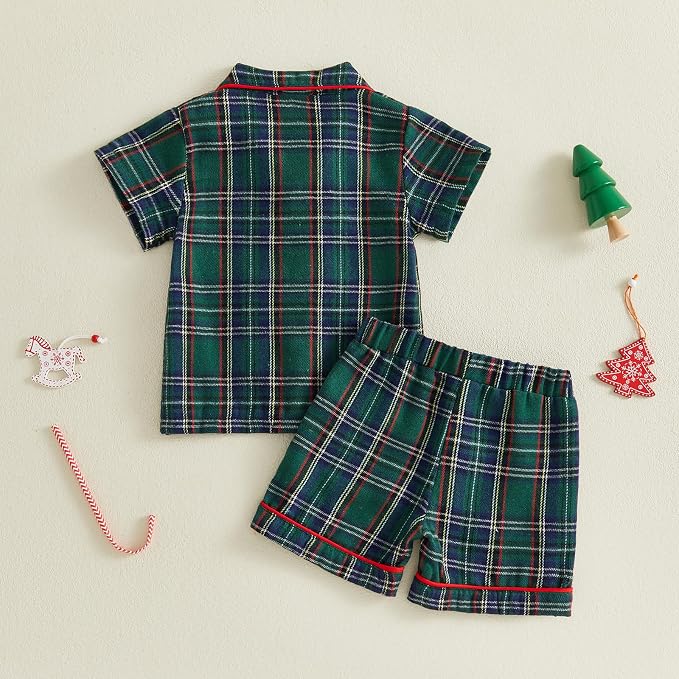 Kuriozud Toddler Baby Girl Pajamas Set Summer Floral Short Sleeve Button Down - Image 7
