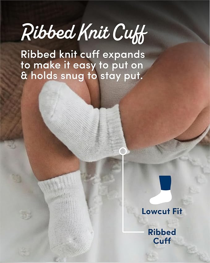 Fruit of the Loom Baby 22-Pack Grow & Fit Flex Zones Low Cut Stretch Socks - Image 4