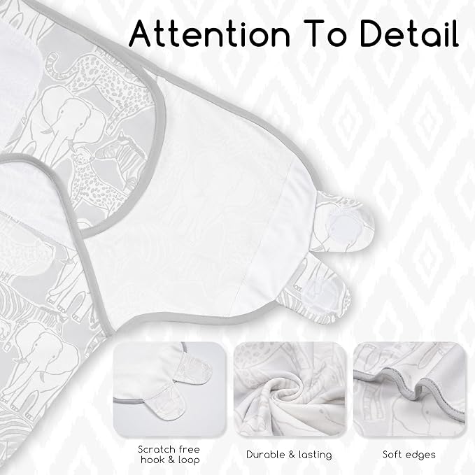 Cotton Swaddles for Newborn, Baby Newborn Swaddle 0-3 Month | 2-Pack Soft - Image 4