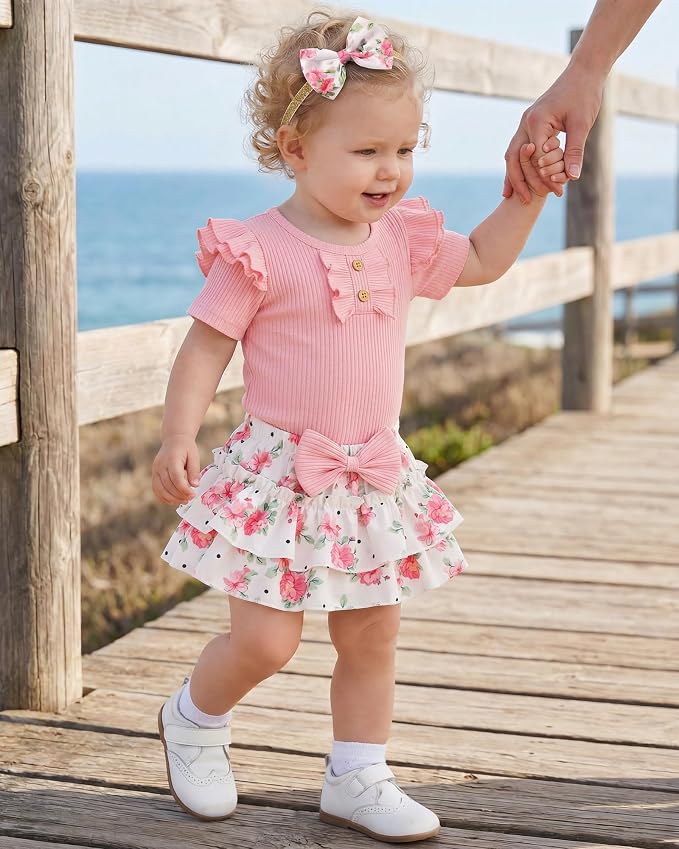 HONGTEYA Baby Girl Clothes Set Newborn Infant Summer Outfits - Image 6