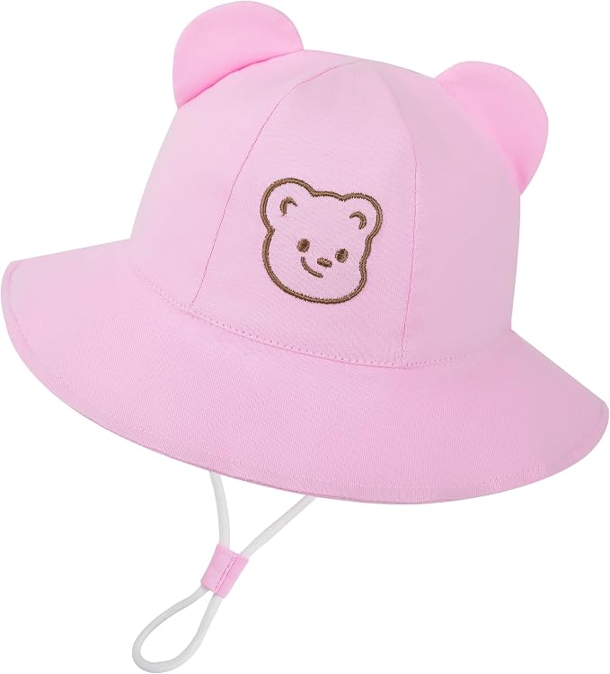 Baby Sun Hat with Bear Ear for Boys Girls, Cute Toddler Summer Bucket Hats by Unknown