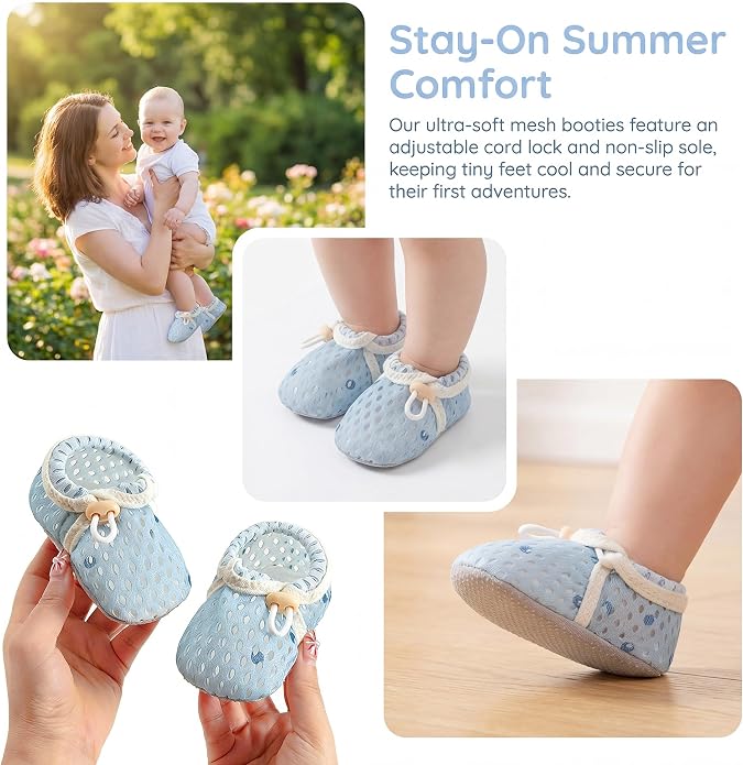 Baby Booties Toddler Cozy First Walking Boots Stay-on Soft Cozy Cotton Non-Slip - Image 3