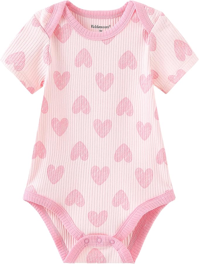 Kiddiezoom Newborn Baby Unisex Cotton One-Piece Bodysuits Baby Gift 5-Pack Baby - Image 2