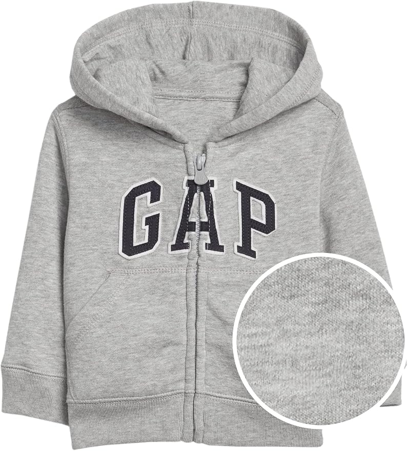 GAP Baby Boys' Playtime Favorites Logo Full Zip Hoodie Hooded Sweatshirt by GAP