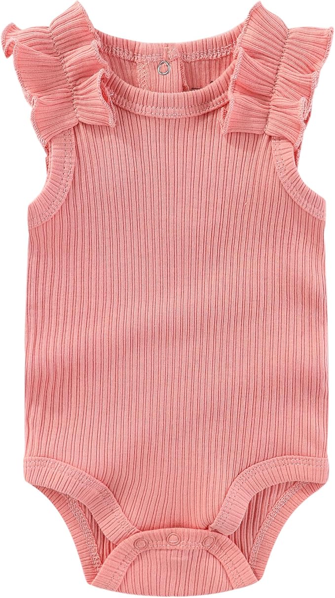 Baby Bodysuits Ribbed Mix Summer Newborn Boy Girl Clothes 5-pack | Multiple - Image 4