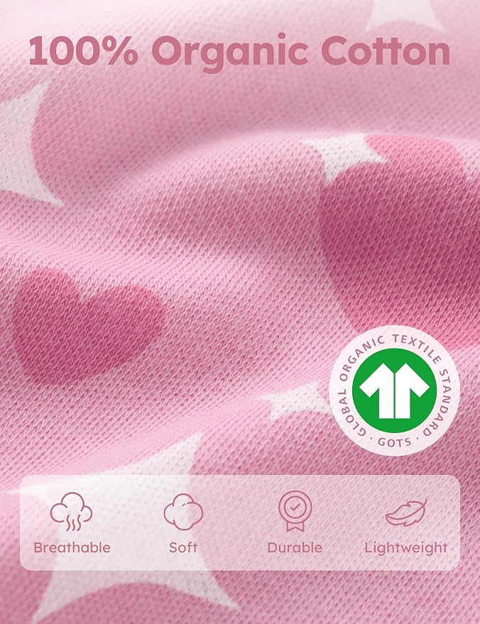 Yoofoss Baby Sleepers Baby Girl Clothes 100% Organic Cotton Pajamas - Image 3