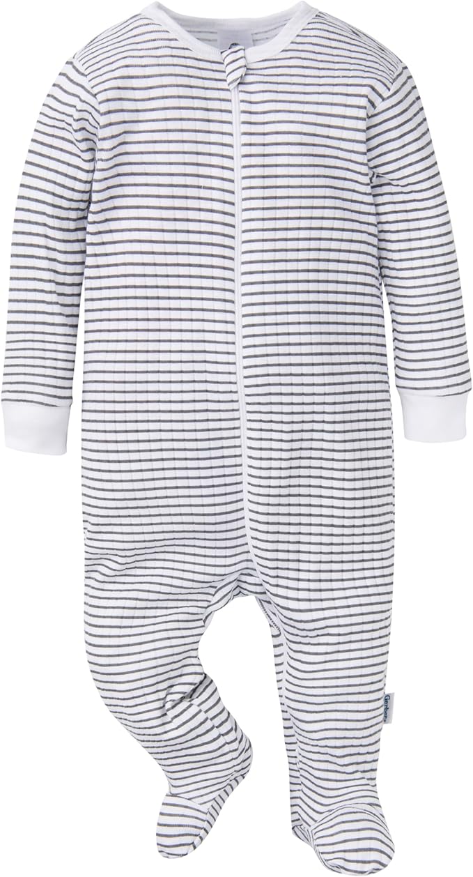 Gerber baby-girls Baby Unisex 2-pack 2-way Zip Textured Sleep 'N Play - Image 4