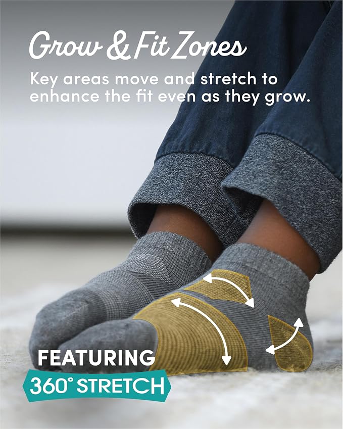 Fruit of the Loom Baby 22-Pack Grow & Fit Flex Zones Low Cut Stretch Socks - Image 2