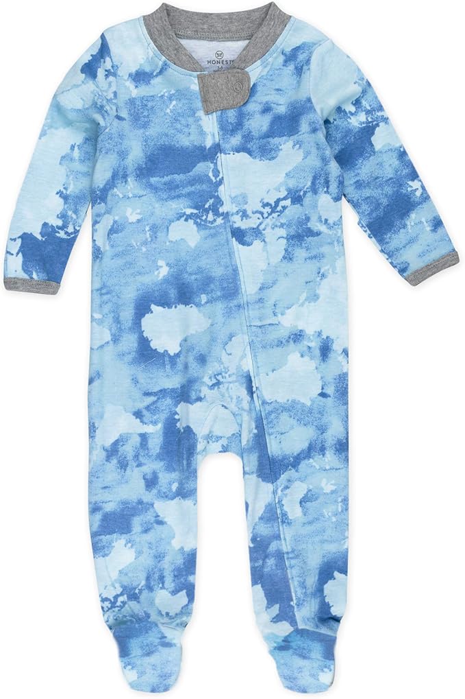HonestBaby Baby Boys' Sleep & Play Footed One-piece Pajama Sleeper 100% Organic by HonestBaby