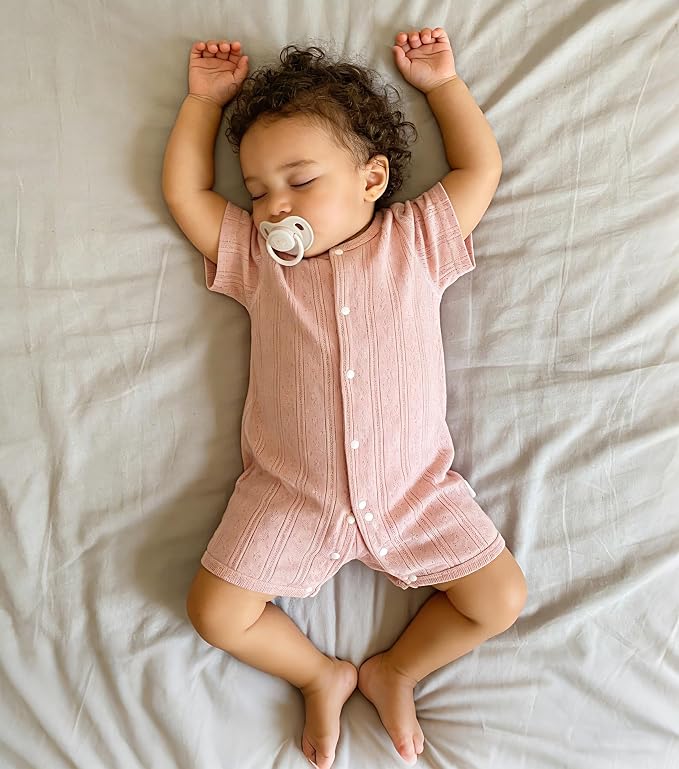 AMIYAN Unisex Baby Cotton Romper Boys Short Sleeve One-Piece Jumpsuit Infant - Image 2