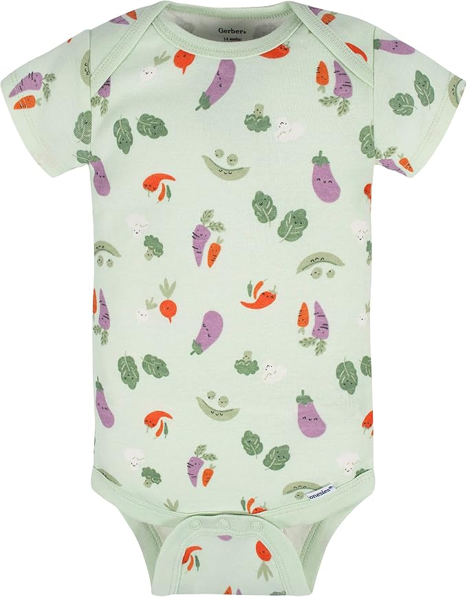 Gerber Baby Girls 5-Pack Short Sleeve Variety Onesies Bodysuits - Image 3