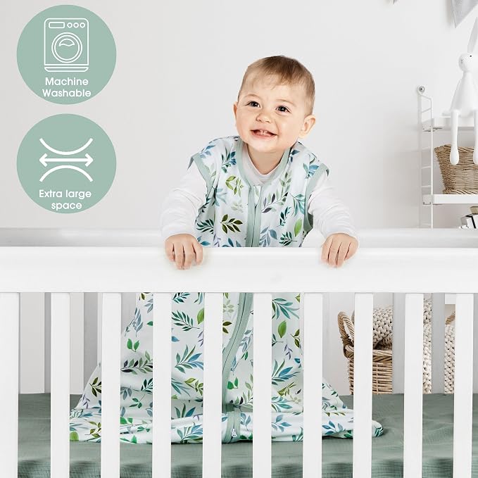 BSTOPPT 3 Pack Baby Sleep Sack 6-12 Months 100% Rayon Cotton Baby Sleeping Bag - Image 4