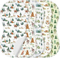 SmoothNovelty 5 Pack Woodland Animal Baby Burp Cloths Soft Absorbent Burping by SmoothNovelty