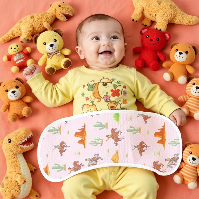 6 Pack Western Burp Cloths Baby Boys Girls - Image 5