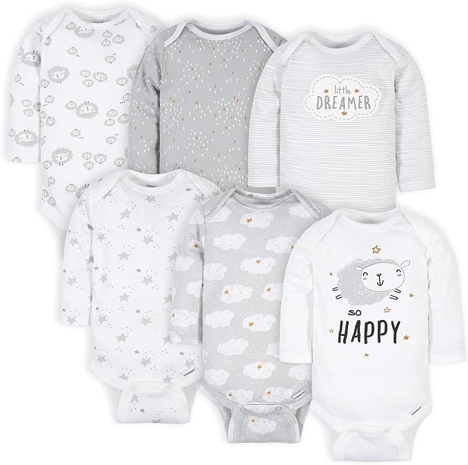 Gerber Baby 6 Pack Long-sleeve Onesies Bodysuit by Gerber