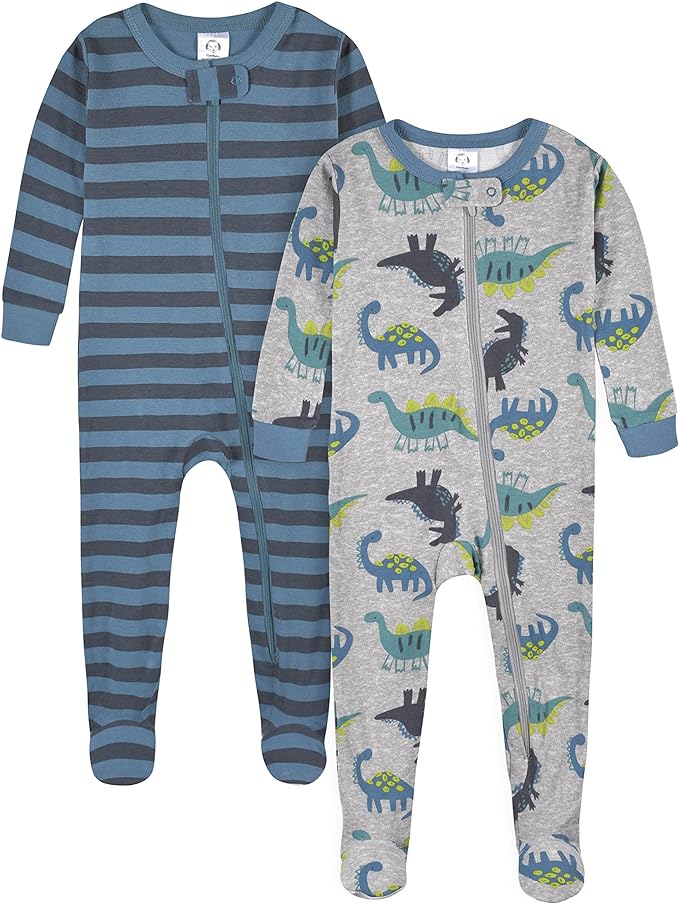 Gerber Baby Boys 4-Pack Footed Pajamas - Image 2