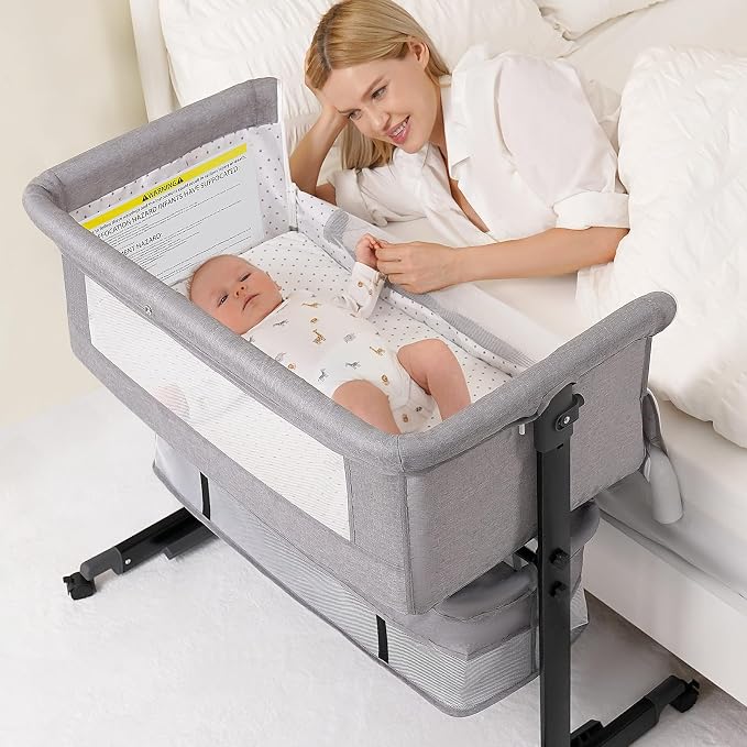 Semphis Baby Bassinet, 3 in 1 Bassinets Bedside Sleeper, Adjustable Height by Semphis