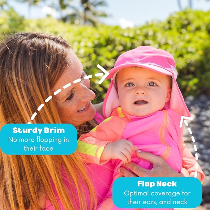 SwimZip Sun Hat with Neck Flap | UPF 50+ Protection - Image 7