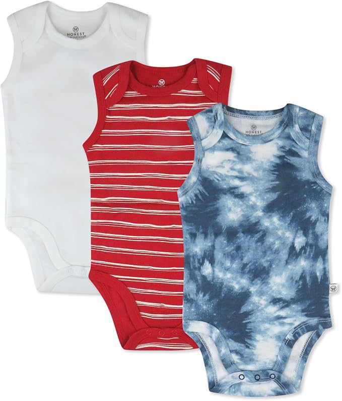 HonestBaby baby-boys Sleeveless Bodysuits One-piece 100% Organic Cotton by HonestBaby