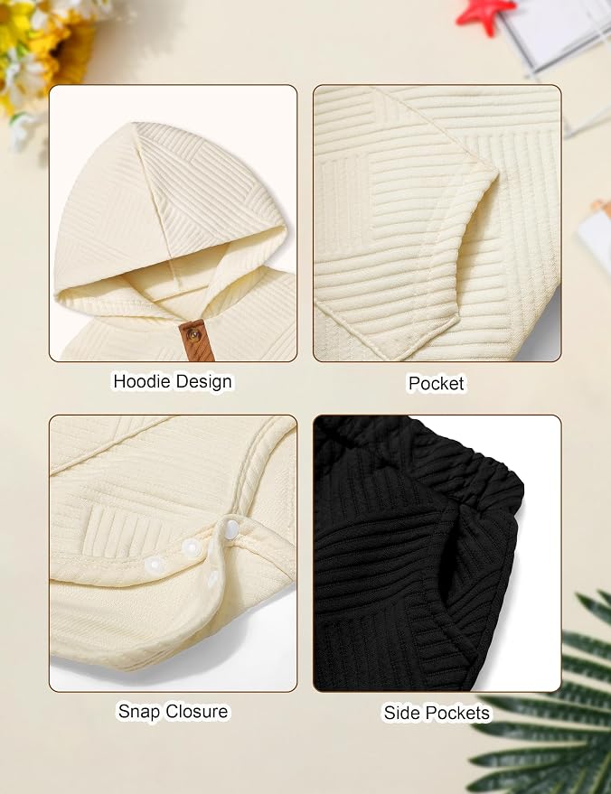 Fommy Baby Boy Clothes Colorblocked Long Sleeve Hoodie + Long Pants 2PCS Fall - Image 5