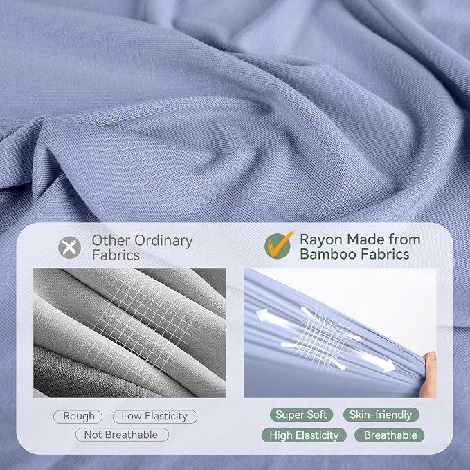 BubblePanda Rayon Made from Bamboo Newborn Swaddle Blankets 35 x 35 Inch | Baby - Image 2