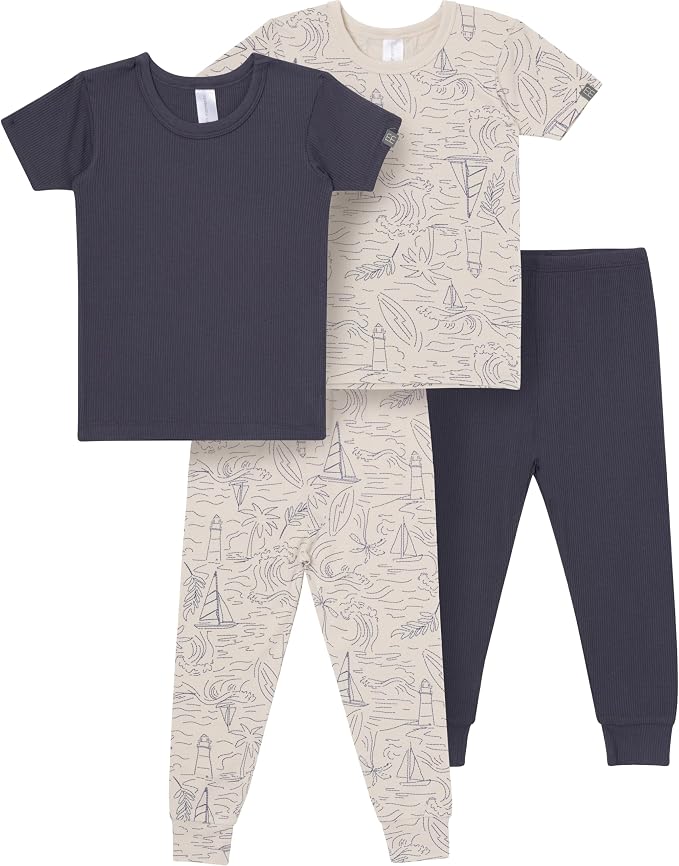 MODERNMOMENTS Baby Viscose 4-piece Tight Fitting Pajama Sets by ModernMomentsbyGerber