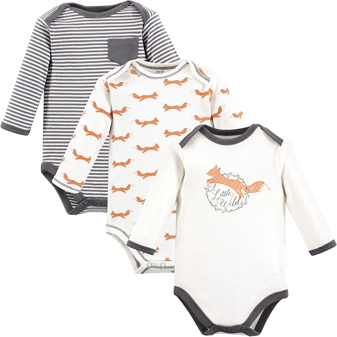 Touched by Nature Unisex Baby Organic Cotton Long-Sleeve Bodysuits - Image 2