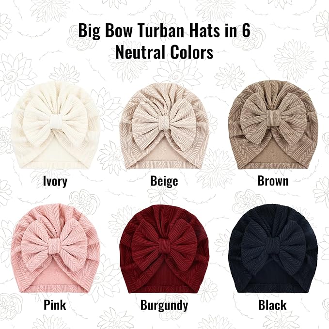 Cinaci 6 Pack Soft Turban Hats - Image 5