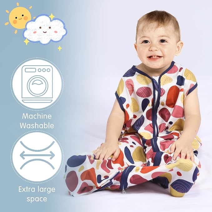 BSTOPPT 3 Pack Baby Sleep Sack 100% Rayon Cotton Baby Sleeping Bag 2-Way Zipper - Image 3