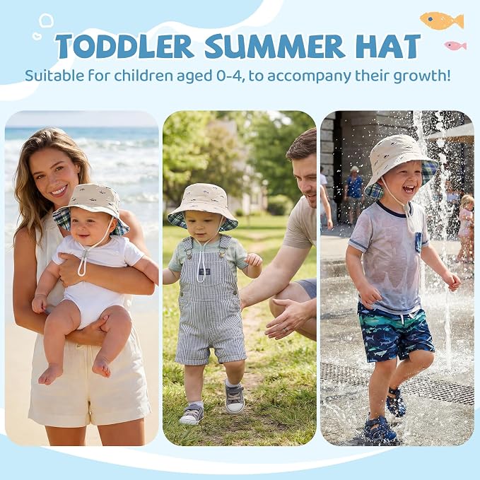 Durio Baby Sun Hat UPF50+ Wide Brim Bucket Hats - Image 5