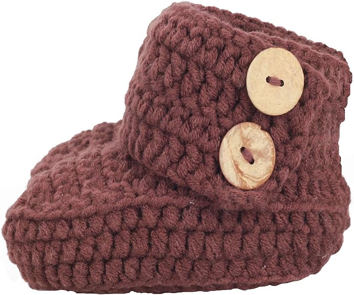 Knit Crochet Baby Booties Newborn Socks Handmade Shoes Deep - Image 2