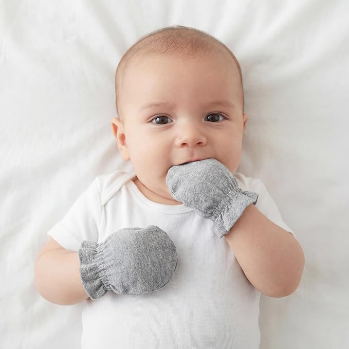 Pro Goleem Newborn Baby Mittens 100% Cotton No Scratch Soft Breathable Gloves - Image 2