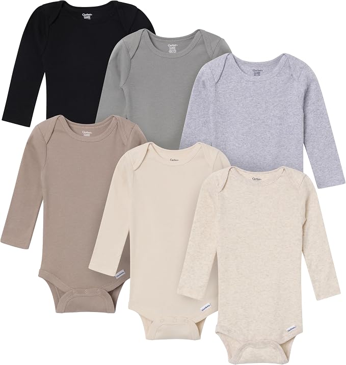 Gerber Baby 6 Pack Long-sleeve Onesies Bodysuit by Gerber