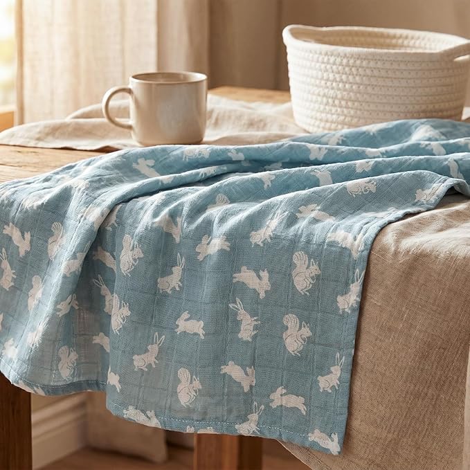 Muslin Swaddle Blankets for Newborn, Cotton Receiving Blanket | 4 Pack 100% - Image 6