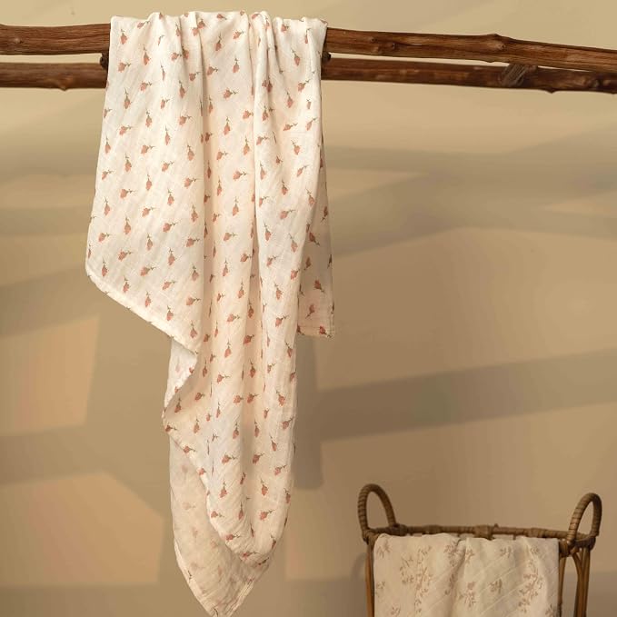 Muslin Swaddle Blankets for Newborn, Cotton Receiving Blanket | 4 Pack 100% - Image 6